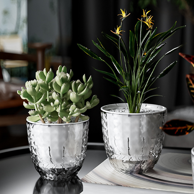 Aloe Vera Pot - Jardinière paresseuse en plastique Transparent pour