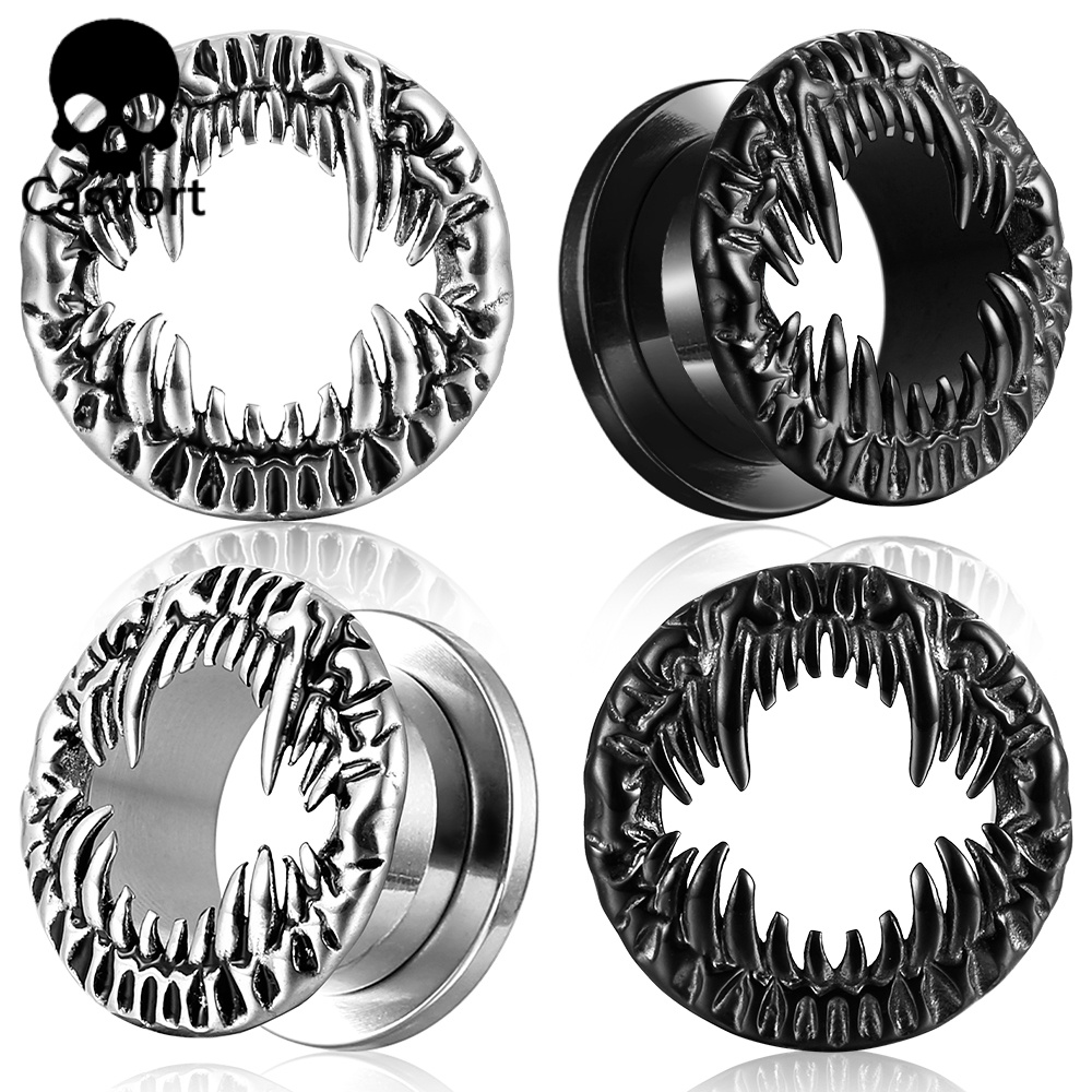 Monstera Adansonii - Casvort 2PCS Tunnels d'oreille en acier