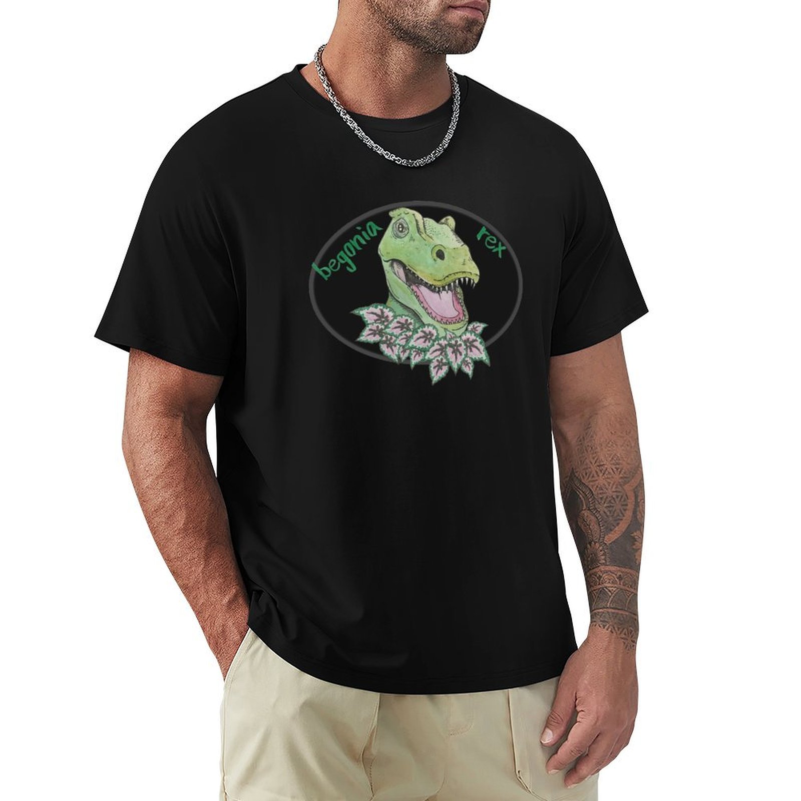 Begonia Rex - T-shirt T Rex Begonia, t-shirts pour